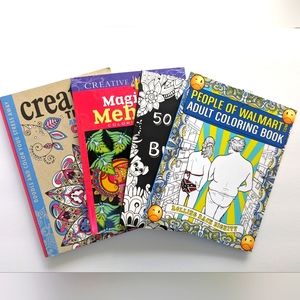 New 4 Adult Coloring Books